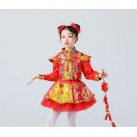 ราคา ชุดตีกลองสำหรับเด็กชุดทำการแสดงชุดทีมกลองเอวสไตล์จีนแร็ปจีนสีแดงเต้นรำชุดทำการแสดงสำหรับเด็กวัยหัดเดินงานมงคล (15743980476)