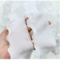 ราคา ริบบิ้นชีฟอง ริบบิ้นลูกไม้ ลูกไม้อัดพลีท ชีฟองเย็บขอบ งานสวย ขนาด 6 ซม (16571518253)