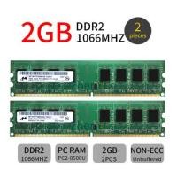 ราคา ไมครอน4GB DDR2 PC2 1066MHz 2X2GB DIMM โอเวอร์คล็อกแรมความจำเล่นเกม (18605472644)