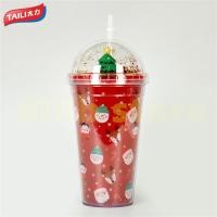 ราคา DS คริสต์มาส แก้วน้ำคริสต์มาส พร้อมหลอด แก้วน้ำพลาสติก แก้วปาร์ตี้ แก้วน้ำแข็ง แก้วกาแฟ น้ำหนักเบา 450ML เครื่องประดับปีใหม่ อุปกรณ์ตกแต่งวันคริสต์มาส ของขวัญวันคริสมาสต์ ของขวัญปีใหม่ Christmas plast
