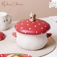 ราคา Violet Flamingo ชุดจานชามลายเห็ดสีแดง Mushroom Dinner Set (20827014948)