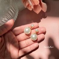 ราคา Kissmebythesun Kimmy Earrings ต่างหูมุกชุบทองคำขาว (19615888238)