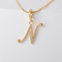 ราคา สร้อยคอจี้ตัวอักษรเพชรสังเคราะห์สีทอง18K สวยด้วยเครื่องประดับตัวอักษร A Z 787N (20977506610)