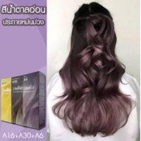 ราคา Berina ครีมย้อมผม สีน้ำตาลประกายหม่นม่วง A16A30A6 รวม 3 กล่อง (7156620625)