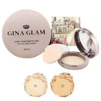ราคา GINA GLAM Long Wear Matte Stay G40 จีน่าแกรม แป้งพัฟ รองพื้นเรียบเนียนและปกป้องผิวจากแสงแดด SPF 15 กันน้ำ คุมมัน (14018107685)