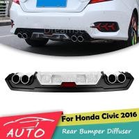 ราคา สำหรับ2016 2017 2018 Honda CivicกันชนหลังDiffuser JDM Racingท่อไอเสียแบบคู่ปลาย (3204548840)