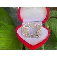 ราคา สร้อยข้อมือไข่มุกแท้ รุ่น3สาย มุกแท้ภูเก็ต มีใบรับประกัน (12765921237)