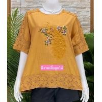 ราคา ส่งฟรี เสื้อลินินไซส์ใหญ่ เสื้อสาวอวบ เสื้อคนอ้วน เสื้อสาวอ้วน เสื้อแฟชั่น เสื้อผู้หญิง อก46 50 เสื้อคุณแม่ วัย40 วัย50 เสื้อวัยกลางคน (17064879757)