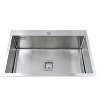 ราคา TEKA ซิงค์ฝัง 1 หลุม รุ่น TQ 82 สเตนเลส ฟรี ก๊อกน้ำเย็น (20358914968)