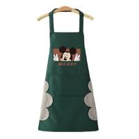 ราคา ผ้ากันเปื้อนกันน้ำ ลายMickeyเเขวนคอเต็มตัว มีกระเป๋าเเละผ้าเช็ดมือ (19176596865)