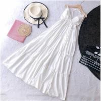 ราคา เดรสยาวสายเดี่ยวคล้องคอปรับรูดได้ เดรสยาวโชว์หลัง ชุดใส่ไปทะเลคาเฟ่ไปเหนือแซ่บแซ่บ (17032198075)