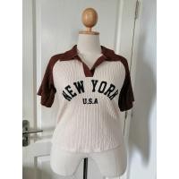 ราคา MK60 เสื้อยืดแฟชั่นสาวอวบ เสื้อเชิ๊ต คอปก แขนสั้น ผ้ายืด ทูโทน สกรีน New York USA อก 36 44 นิ้ว เสื้อผ้าไซส์ใหญ่ ผ้าดีใส่สบายมาก (20682460741)
