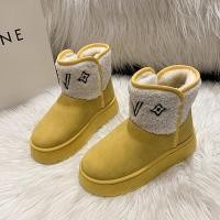 ราคา LAL Tube ความสูง9 5ซม UGG รองเท้าบูทหิมะเดียวกัน ผู้หญิงพื้นหนาขนเสื้อนอกรวมขนแกะหนา Sepatu BOOT Pendek (21141556669)