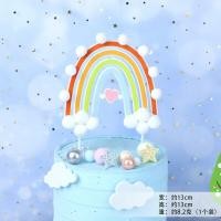 ราคา C43 ป้ายปักเค้กวันเกิด ธีมสายรุ้ง ฟรุ้งฟริ้ง ป้ายปักเค้กวันเกิด (20443823500)