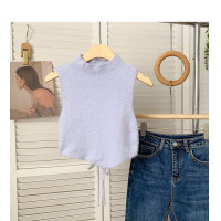 ราคา เสื้อแขนกุดไหมพรมขนฟรุ้งฟริ้ง คอเต่า ดีเทลเว้าหลังแซ่บๆ เซ็กซี่มาก กอไก่ล้านตัว สินค้าพร้อมส่ง 94162 (17807163557)