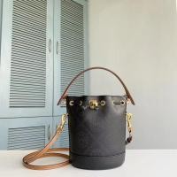 ราคา 2023 new Tory Burch T Monogram Series Two Sizes Punched Leather Bucket Bag Tote Single Shoulder Bag Crossbody bag (20015770220)