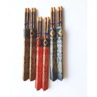 ราคา เซ็ทตะเกียบ 6 คู่ ไม้ตาลพร้อมปลอกสามเหลี่ยม ของที่ระลึก ่ของฝาก ของขวัญ (19221616798)