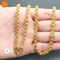 ราคา สร้อยคอทอง น้ำหนัก 2 บาท ลายที่ 1 10 สร้อยคอ เทียบทองจริง 24K สร้อยทองปลอม ทองปลอม ทองชุบ สร้อยทอง ทองโคลนนิ่ง สร้อยพระ (6724468714)