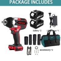 ราคา จัดส่งจากกรุงเทพฯ บล็อกไฟฟ้า 1800N แบตเตอรี่2x 588Vf ประแจแรงบิดสูง Kunci Pas Listrik 1 2นิ้วแบบไร้แปรงถ่านเครื่องมือไฟฟ้าไร้สาย DTW700สำหรับแบตเตอรี่ Makita 18V (20256258863)