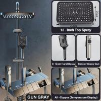 ราคา ชุดฝักบัวครบชุด ชุดฝักบัว ปุ่มควบคุมคีย์เปียโน จอแสดงผลดิจิตอล 4 ฟังก์ชั่นห้องน้ำฝักบัวอาบน้ำชุดคอมโบ ก๊อกน้ำทองเหลือง ด้วย 3 โหมดอาบน้ำมือ ชุดฝักบัวอาบน้ำที่ติดผนัง (21023853914)