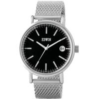 Edwin Epic Black Stainless Steel 3-Hand Date Watch