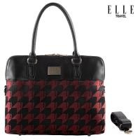 ราคา Elle Travel Dido Collection กระเป๋าสะพายสำหรับสตรี สามารถใส่คอมพิวเตอร์ Computer ขนาด 12นิ้ว รวมทั้งเป็นกระเป๋าเอกสารได้ Houndstooth Jacquard And Leather 82336 (7914395229)