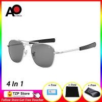 ราคา 100 Original 4 In 1 TZP Store 2020 AOสไตล์Vintageแว่นตากันแดดผู้ชายแบรนด์หรูUV400แว่นกันแดดโพลาไรซ์ขับรถแก้ว (5744286203)