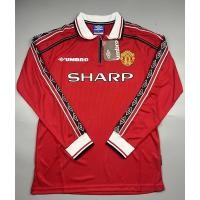 ราคา เสื้อบอล ย้อนยุค แขนยาว แมนยู 1998 เหย้า คอซิป Retro Long sleeve Manchester United Home เรโทร คลาสสิค 1998 99 (20472996274)