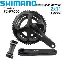 ราคา Shimano จาน R7000 105 2X11ความเร็ว165มม 170มม 172 5มม 175มม 50 34T 52 36T 53 39T จักรยานท้องถนนฮอลโลวเท็ค II Crankset อัปเดตจาก5800 (13925624730)