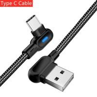 ราคา I ANGEL สายชาร์จเร็วType C Fast Charging Cableสายชาร์จแบบมุม90องศา ยาว1M 2M พร้อมไฟLEDสำหรับsamsung s8 Xiaomi HuaweiP20 mate20 Data Sync USB CฯA63 (21072074238)