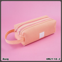 ราคา กระเป๋าดินสอ กระเป๋าใส่เครื่องเขียน ผ้าแคนวาส ใบใหญ่ สองชั้น สีพื้น (20547254169)