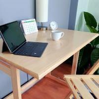 ราคา โต๊ะทำงานไม้ยางพารา โต๊ะอ่านหนังสือ โต๊ะคอมพิวเตอร์ โต๊ะพับ D 697 (1983342391)