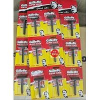 ราคา ของแท้ 100 มีดโกนหนวด Gillette รุ่น Super Click 1 แผง มี 6 ด้าม (21005413915)