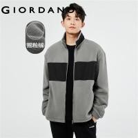 ราคา GIORDANO Men Jackets Contrast Color Polar Fleece Jackets Stand Collar Zip Front Warm Fashion Casual Loose Jackets 01073853 (20229874872)