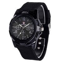 ราคา Mens Date Stainless Steel Military Sports Analog Quartz Army Wrist Watch Black (5170672453)