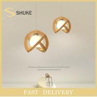 ราคา สไตล์ญี่ปุ่น Wasabi ลมดั้งเดิมไม้แขวนโคมไฟเรียบง่ายนอร์ดิก LED ไม้แก้วโคมไฟห้องรับประทานอาหารห้องนอนโคมไฟหัวเตียง (20610787652)