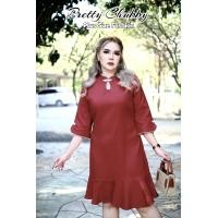 ราคา กี่เพ้าสาวอวบ มี3ขนาดสีพื้นงานสวยผ้าซาร่าห์ใส่สบายชายระบายมีซิปหลังB009 (17439179669)