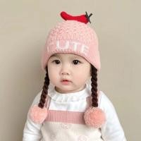 ราคา ส่งเร็วพิเศษ Hatgogo หมวกไหมพรมเด็กหญิง หมวกไหมพรมเด็กถักเปีย (20420994532)