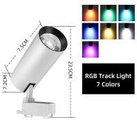 ราคา CHENBEN LED Track Light 7 Colored Lighting 20W Aluminum COB Track Lighting Spotlight RGB Stage Light Home Party Clothing Store Valentines Day Atmosphere Decorative Lighting Fixtures (21131866205)