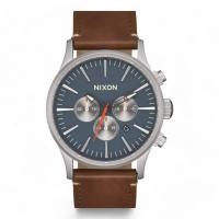 ราคา Nixon Sentry รุ่น NXA13915195 00 นาฬิกาข้อมือผู้ชาย สายหนัง สีน้ำตาล หน้าปัด 42 มม (20956123586)