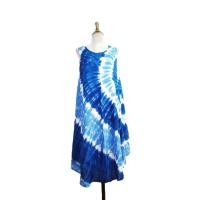 ราคา ชุดเดรสมัดย้อม ผ้ามัดย้อมทูโทน แขนกุด รอบอกเสื้อ 40 นิ้ว ย้อมสีคราม เดรสทรงยาว เน้นขายราคาถูก ใส่สบาย (20608378599)