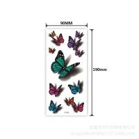 ราคา สติ๊กเกอร์รอยสัก สติ๊กเกอร์กันน้ำ ผีเสื้อลายจุด ดอกไม้ผีเสื้อยอดนิยม 3D Tattoo Tips (19293505782)