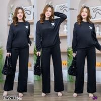 ราคา TW20126 set 2 ชิ้น สาวอวบ เซทเสื้อสเวตเตอร์ กางเกงขายาว (20978080295)