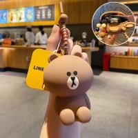 ราคา พวงกุญแจรถยนต์ลายหมีบราวน์ไลน์เฟรนด์บราวน์คอนนี่กระต่ายของแท้กระเป๋าใส่เหรียญและกุญแจเก็บหูฟังน่ารัก (20504337531)