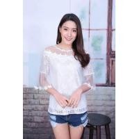 ราคา พร้อมส่งเสื้อผ้าผู้หญิง เสื้อลูกไม้ เสื้อแขนสามส่วน เสื้อแขนสั้นลูกไม้ เสื้อผ้าลายลูกไม้ เสื้อผ้าแขนสานส่วน เสื้อผ้าแฟชั่น รุ่น 905 (442854573)