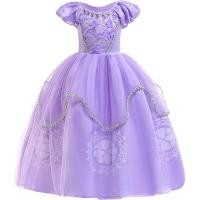 ราคา ชุดเดรสเจ้าหญิงโซเฟียสำหรับเด็กผู้หญิงชุดเดรสเด็กโซเฟียแขนพัฟลูกปัดลายดอกไม้ชุดเดรสปาร์ตี้งานพรอมสำหรับฮาโลวีนชุดคอสเพลย์สีม่วง3 4 6 8 10ปี (14066797735)