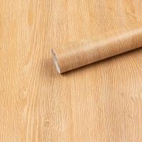 ราคา วอลเปเปอร์ลายไม้ติดเฟอร์นิเจอร์ สติ๊กเกอร์ลายไม้ สติ๊กเกอร์ติดโต๊ะ สติ๊กเกอร์ติดตู้ ติดประตูได้เลย มีกาวในตัว กันน้ำ หนา Wallpaper sticker (19643776628)