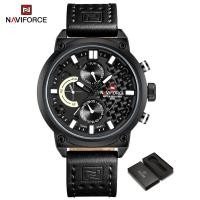 ราคา NAVIFORCE Men Watch Waterproof Original Casual Wristwatch Genuine Leather Strap Multifunction Date and Day Watches Fashion NF9068 (20743488368)