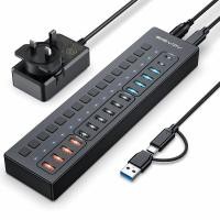 ราคา ACASIS 16 Port Hub Splitter 6 USB 3 0 6 USB 2 0 4 Smart Charging พร้อมสวิตช์เปิด ปิด LED แต่ละตัวพร้อมอะแดปเตอร์ไฟ 60W DS 516 (20150741111)