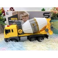 ราคา รถของเล่น รถโม่ปูนสีฟ้า รถก่อสร้าง รถโม่ปูนของเล่นเสมือนจริง ไถได้หมุนถังได้มีไฟมีเสียง ของเล่นเสริมพัฒนาการ no JS102 (17497415541)